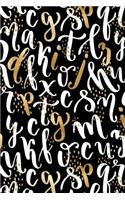 Journal Notebook Sparkly Letters Pattern 1