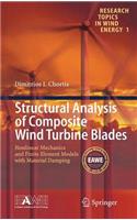 Structural Analysis of Composite Wind Turbine Blades: Nonlinear Mechanics and Finite Element Models with Material Damping