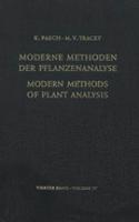 Modern Methods of Plant Analysis / Moderne Methoden Der Pflanzenanalyse