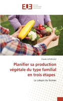 Planifier sa production végétale du type familial en trois étapes
