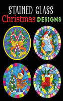 Stained Glass christmas designs: 30+ Christmas Holiday Designs to Draw (Coloring Book for Relaxation)