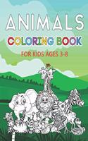 Animals Coloring Book: Color your favorite Animal - 50 ready to color animals - coloring books for kids ages 3-8 - High quality Drawings