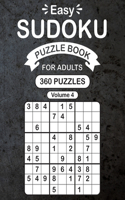 Easy Sudoku Puzzle Book For Adults Volume 4