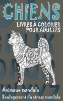 Livres à colorier pour adultes - Soulagement du stress Mandala - Animaux Mandala - Chiens