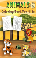 Animals Coloring Book For Kids Ages 4-9 Years