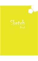 Sketchbook Large Size, 8 x 10 Premium, Uncoated 75 gsm Paper, Yellow Cover