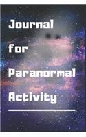 Journal for Paranormal Activity