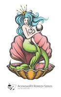 AgendasRX Remedy Series: Notebook Journal - Mermaid Sitting in a Clam Shell