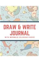 Draw and Write Journal with Mermaid Coloring Pages