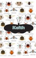 Keith: Bug Insect Comic Book Notebook Journal Book 120 Pages 6x9