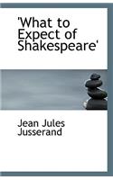 'What to Expect of Shakespeare': (English)