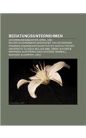 Beratungsunternehmen: Unternehmensberater, Kpmg, Zebrolfes.Schierenbeck.Associates, Taylor Wessing, Prognos