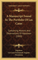 Manuscript Found In The Portfolio Of Las Casas