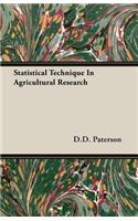 Statistical Technique in Agricultural Research