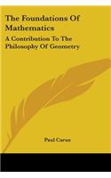 Foundations Of Mathematics: A Contribution To The Philosophy Of Geometry