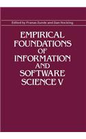 Empirical Foundations of Information and Software Science V
