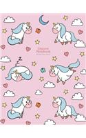 Magical Unicorn #02, Unicorn Wide Ruled Notebook for Kids, Unicorn Diary for Kids, Unicorn Journal for Girls