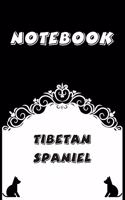 Tibetan Spaniel Notebook: Black and White notebook, Decorative Journal for Tibetan Spaniel Lover: Notebook /Journal Gift, Black and White,100 pages, 6x9, Soft cover, Mate Fin