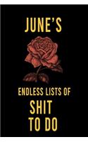 June's Endless Lists of Shit to do