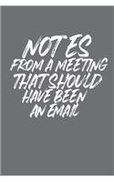 Notes From A Meeting That Should Have Been An Email