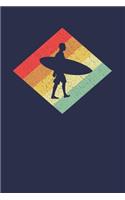 Surfer Notebook: Retro Vintage 80s Surf 6 x 9 Dotted Dot Grid Journal Gift for Surfers And Surfriders (108 Pages)