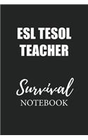 ESL TESOL Teacher Survival Notebook: Small Undated Weekly Planner for Work and Personal Everyday Use Habit Tracker Password Logbook Music Review Playlist Diary Journal