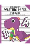 Dinosaur Handwriting Practice Paper for ABC Kids: Dotted Lined Letters & Numbers Writing Paper for Kindergarteners(8 Activity Books for Kids)