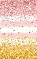 Glitter Notebook: Gold Pink Faux Glitter Design, Blank Marble-Patterned Pages Journal, Trendy Gift for Women and Girls