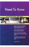 Need To Know A Complete Guide - 2020 Edition