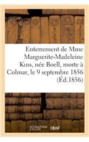 Paroles Prononcées À l'Enterrement de Mme Marguerite-Madeleine Kuss