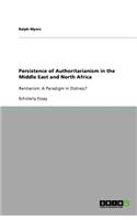 Persistence of Authoritarianism in the Middle East and North Africa: Rentierism: A Paradigm in Distress?