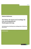 Motive des Sports als Grundlage für eine psychographische Marktsegmentierung