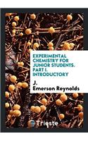 EXPERIMENTAL CHEMISTRY FOR JUNIOR STUDEN