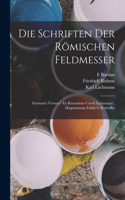 Schriften Der Römischen Feldmesser