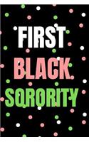 First Black Sorority: blank lined journal; alpha kappa alpha sorority