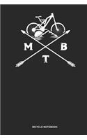 Bicycle Notebook: Blank Log Book For Biker: Mountain Bike Journal Arrows Crossed Gift