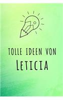 Tolle Ideen von Leticia: Unliniertes Notizbuch mit Rahmen für deinen Vornamen