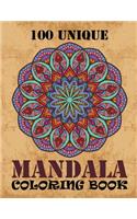 100 Unique Mandala Coloring Book