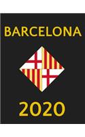 Barcelona 2020: Weekly Planner (Jan 2020 - Dec 2020). Barcelona Coat of Arms.