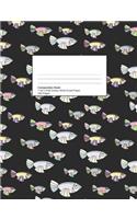 Pretty Fish Back to School Composition Notebook for Girls or Boys Animal Pattern for Elementary Journal Writing or Notes Wide Ruled Blank, Lined: Black Workbook for Kids Back-To-School Supplies Diary for Class Assignments, Practice, Etc