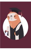 Graduate Sloth: 6x9 Lined Writing Notebook Journal, 120 Pages