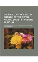 Journal of the Ceylon Branch of the Royal Asiatic Society (Volume 11, No. 41)