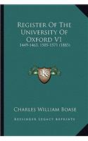 Register Of The University Of Oxford V1