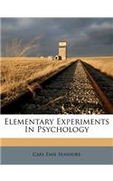 Elementary Experiments in Psychology