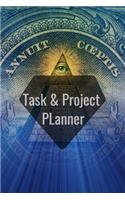 Task & Project Planner: Annuit Coeptis: Personal Daily Planner and Agenda - Weekly and Monthly Organizer for Men and Women - NO Dates Goal and Productivity Planner