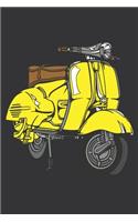 Vespa Piaggio PX Notizbuch Notebook Notizblock: cooles Notizbuch für Vespa Fans mit 120 Seiten