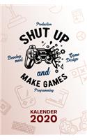 Kalender 2020: A5 Game Design Terminplaner für Entwickler mit DATUM - 52 Kalenderwochen für Termine & To-Do Listen - Spiele Entwicklung Terminkalender Make Games J