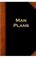 2020 Weekly Planner For Men Man Plans Vintage Style 134 Pages: 2020 Planners Calendars Organizers Datebooks Appointment Books Agendas
