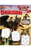 How to Train Your Dragon How to Draw: Learn How to Draw Your Favorite characters, 2 in 1 - learn in easy steps and color, Jumbo How to Draw With Coloring Book