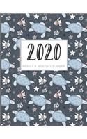 2020 Weekly & Monthly Planner: Sea Turtle 12 Month Calendar and Organizer Notebook (January 2020 through December 2020)